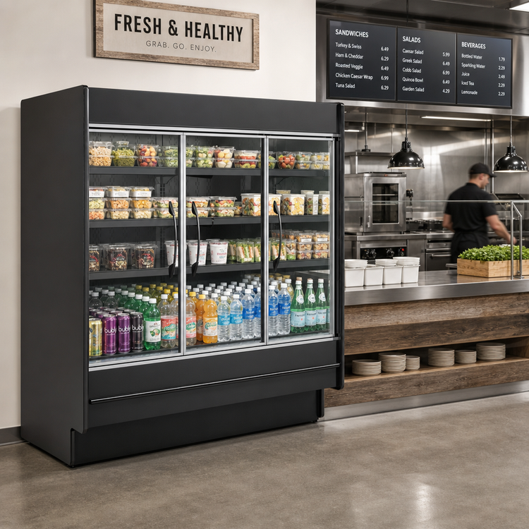 Product image #2 for Structural Concepts Fusion Self-Service 2-Door Remote DX Refrigerated Display Case, 50-1/4" W x 37-1/8" D x 72-1/2" H