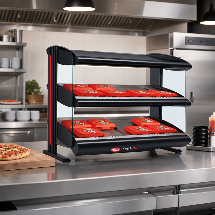 Product image #2 for Hatco Spot On Slant Dual-Shelf Countertop Heated Zone Merchandiser Warmer, 28-Inch Wide, 120V