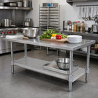 Thumbnail image #2 for John Boos GSK6-2460 60-Inch x 24-Inch 16-Gauge Galvanized Steel Work Table Undershelf