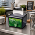 Thumbnail image #2 for Venue Tabletop Interfold Napkin Dispenser with Ad Insert Slot, 200 Capacity, Translucent Black Pearl