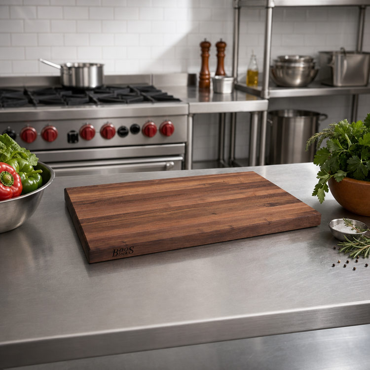 Product image #2 for Boos Block American Black Walnut Edge Grain Kitchen Countertop, 12 Inch x 25 Inch x 1-1/2 Inch, Penetrating Oil Finish