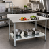 Thumbnail image #2 for Eagle Spec-Master 84 Inch Stainless Steel Work Table with 4-1/2 Inch Backsplash and Galvanized Undershelf