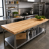 Thumbnail image #2 for Boos Block Blended Edge Grain Maple Kitchen Countertop, 132 x 27 x 1-1/2 Inch, Varnique Finish