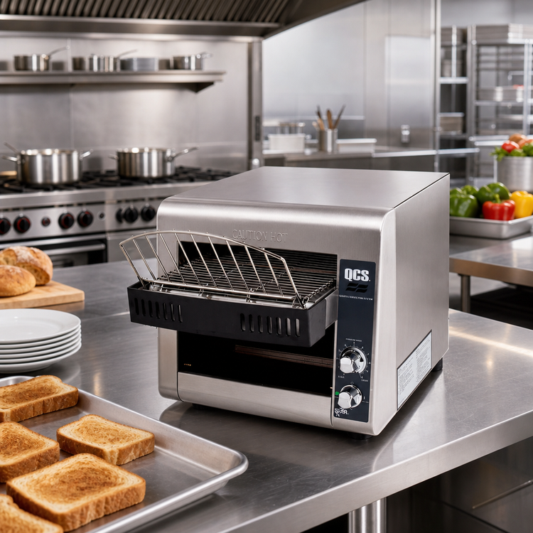 Product image #3 for Holman QCS1-350 Compact Horizontal Conveyor Toaster, 1-1/2 Inch Opening, 350 Slices/Hour, 120V