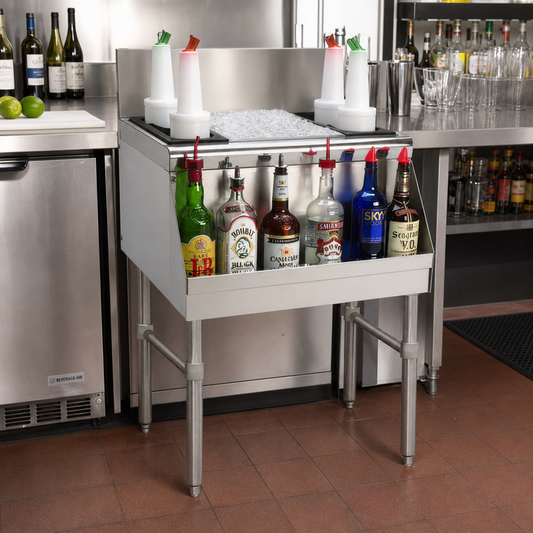 Product image #2 for Advance Tabco Prestige 25-Inch Wide Stainless Steel Underbar Ice Chest with 10-Circuit Cold Plate