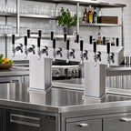 Thumbnail image #2 for Perlick Corporation 4006-8BX8B4 Back-to-Back Bridge Tee Countertop Draft Beer Tower, 16-Faucet, Glycol-Cooled, Stainless Steel