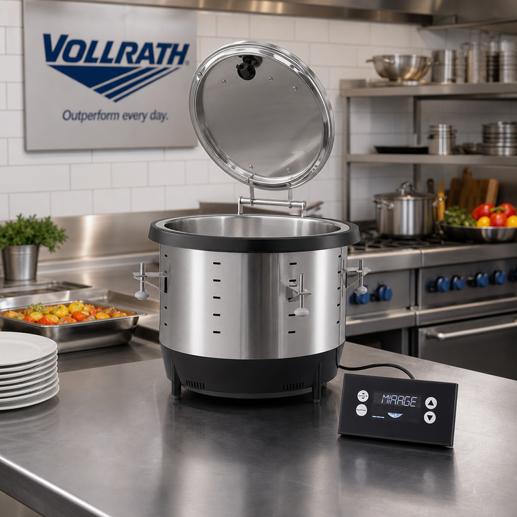 Product image #3 for Vollrath Mirage® 7 Quart Drop-In Dry Operation Induction Buffet Warmer with Hinged Cover