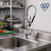 Thumbnail image #3 for T&S Brass Mini Pre-Rinse Faucet, Single Hole Deck Mount, 12-Inch Riser, 0.65 GPM
