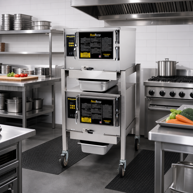 Product image #2 for AccuTemp Evolution Connectionless Boilerless Double-Cavity Countertop Convection Steamer, Natural Gas, 3-Pan Per Compartment