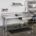 Thumbnail image #2 for Eagle Group Straight Left-to-Right Soiled Dishtable with 20 x 20 x 5 In. Pre-Rinse Sink