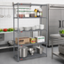 Thumbnail image #2 for Eagle Group Valu-Master 4-Tier Starter Wire Shelving Unit, 42 x 18 x 63 Inches, Pewter Gray Epoxy