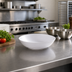 Thumbnail image #2 for American Metalcraft Mix & Matte 36 oz Round Melamine Bowl, 8-3/4-Inch, Matte White