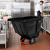Thumbnail image #2 for Rubbermaid Commercial Rotational Molded Heavy-Duty Tilt Truck, 1/2 Cubic Yard, 1400 lb Capacity, Black