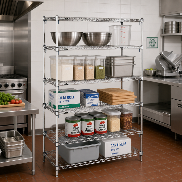 Product image #2 for Metro Super Erecta Super Adjustable Chrome Plated 5-Shelf Wire Starter Shelving Unit, 36W x 21D x 74H