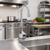 Thumbnail image #2 for ChekPoint Electronic Touchless Single-Hole Deck-Mount Gooseneck Faucet with Mixing Valve