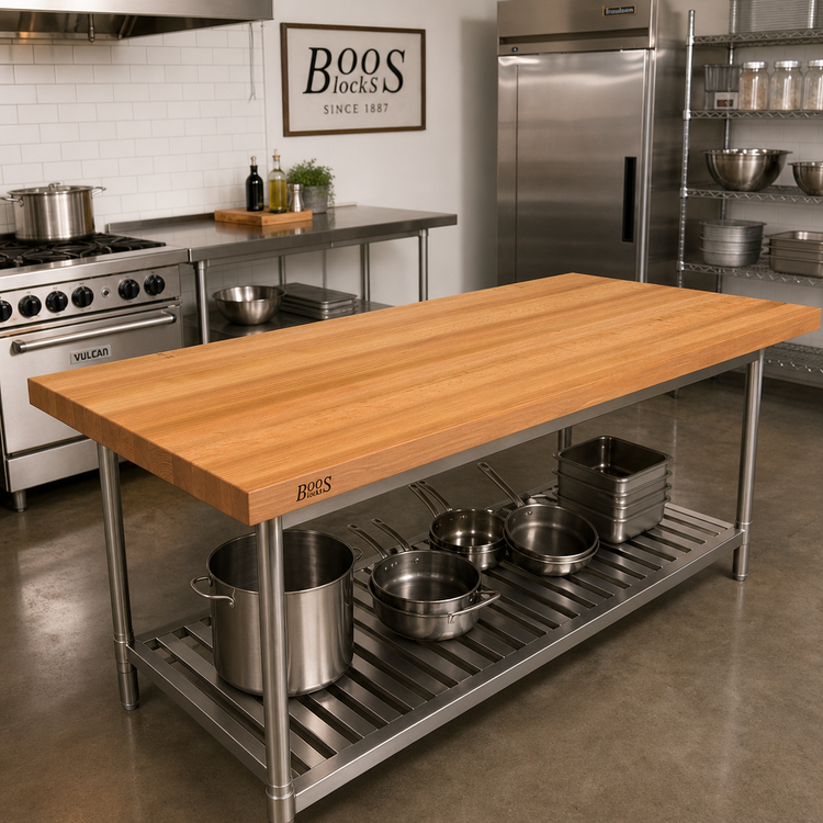 Product image #2 for John Boos Appalachian 72-Inch x 32-Inch Edge Grain Red Oak Island Countertop, Penetrating Oil Finish