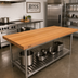 Thumbnail image #2 for John Boos Appalachian 72-Inch x 32-Inch Edge Grain Red Oak Island Countertop, Penetrating Oil Finish
