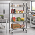 Thumbnail image #2 for Cambro Camshelving Elements XTRA High Density 4-Shelf Mobile Starter Unit, 21 x 60 x 78-1/4 Inches, Vented Shelves, Speckled Gray