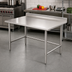 Thumbnail image #2 for 48 Inch x 30 Inch Stainless Steel Work Table with 5 Inch Backsplash