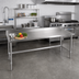 Thumbnail image #2 for Spec-Master Marine Series Stainless Steel Work Table with 4-1/2 Inch Backsplash, 108 x 36 Inches