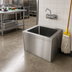 Thumbnail image #2 for BK Resources Floor-Mount Stainless Steel Mop Sink Kit with 20 x 16 x 6 Inch Bowl