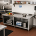 Thumbnail image #2 for Advance Tabco Special Value Series 96 Inch x 24 Inch Stainless Steel Open Base Work Table with 5 Inch Backsplash