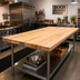 Thumbnail image #2 for Boos Block 84-Inch x 38-Inch Blended Edge Grain Northern Hard Rock Maple Kitchen Countertop with Varnique Finish