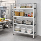Thumbnail image #2 for Fermod Fermostock 4R31C66 4-Tier Stationary Polymer Shelving Starter Unit, 31 W x 22 D x 66 H, Gray