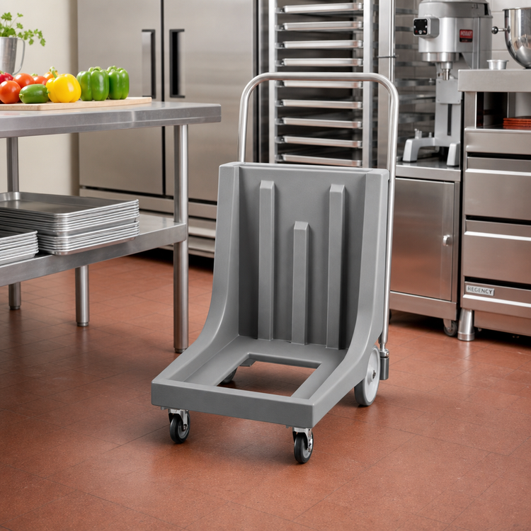 Product image #3 for Cambro Camdolly® Tray and Sheet Pan Camcarrier Dolly with Handle, 350 lb Capacity, Charcoal Gray