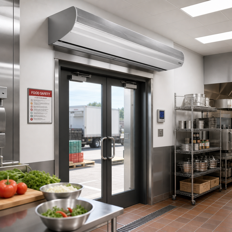 Product image #3 for Berner Architectural Icon 10 Series Unheated Air Curtain, 120-Inch Wide, 2-Motor, 1/2 HP