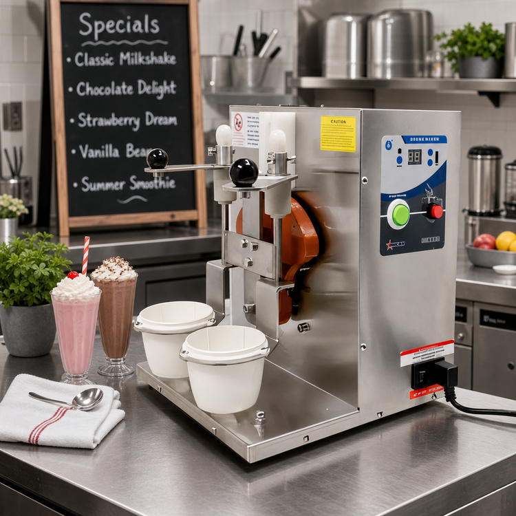 Product image #3 for Omcan USA Double Spindle Drink Shaking Machine with Double Cup Holder