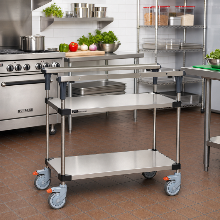 Product image #2 for Metro PrepMate MultiStation 18 x 24 Prep Cart with Solid Stainless Steel Shelves