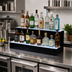 Thumbnail image #3 for Krowne Royal Series 36-Inch 2-Tier Lighted Liquor Display, Left Cord, 18-Bottle Capacity