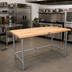Thumbnail image #2 for John Boos JNB17-X 96 x 36 Inch Wood Top Work Table with 1-1/2 Inch Thick Northern Hard Rock Maple Top and Galvanized Base