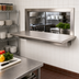 Thumbnail image #2 for BK Resources 48-Inch x 18-Inch Stainless Steel Pass-Through Shelf with Wall-Mount Brackets