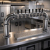Thumbnail image #2 for Glastender Pipe Pass-Thru Countertop Glycol-Cooled Draft Dispensing Tower with 8 Stainless Steel Faucets and 2 Columns
