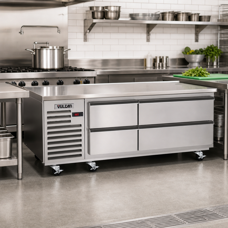 Product image #2 for Vulcan 36-Inch Self-Contained Refrigerated Base with 2 Drawers and Flat Top