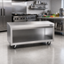 Thumbnail image #2 for La Rosa Refrigeration Mobile Open Cabinet Base Equipment Stand, 74 x 24 Inches, 304 Stainless Steel
