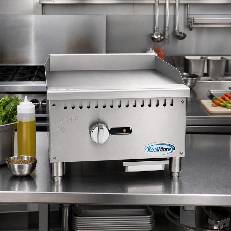 Product image #2 for KoolMore 18-Inch Countertop Natural Gas Commercial Griddle