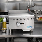 Thumbnail image #2 for Koolmore KM-GG1-18M 18-Inch Countertop Natural Gas Commercial Griddle, Single Burner, 30,000 BTU, Manual Controls