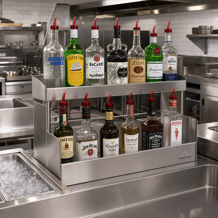 Product image #2 for Advance Tabco Underbar Basics™ 30-Inch Double-Tier Stainless Steel Speed Rail