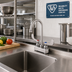 Thumbnail image #2 for T&S Brass Low-Lead ADA-Compliant 4-Inch Centers Deck Mount Workboard/Bar Sink Faucet with Swivel Gooseneck and Wrist Action Handles