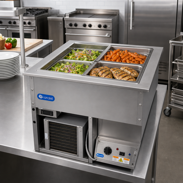 Product image #2 for Randell Drop-In Hot/Cold Combo Food Well, 4-Pan, 208V