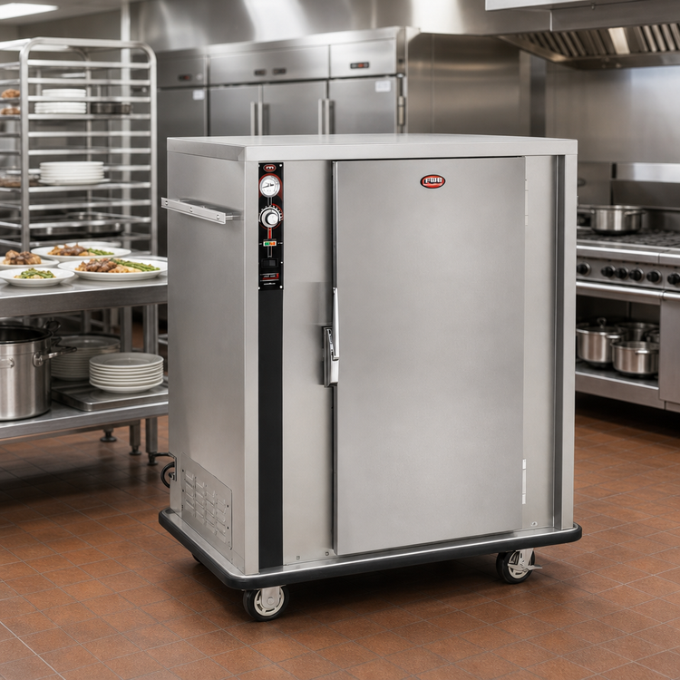 Product image #3 for FWE P-Series P-72 Mobile Heated Banquet Holding Cabinet, 72 Covered Plate Capacity