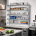 Thumbnail image #2 for QuadTruss 5-Tier Piggyback Wall-Mounted Wire Shelf Kit, 30W x 18D, Chrome