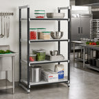 Thumbnail image #2 for Cambro Camshelving® Elements EXU213084S4480 Polymer Shelving Unit, Gray, 21D x 30W x 84H, 4-Tier Solid Stationary Starter