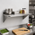 Thumbnail image #2 for Steel Works Stainless 16 x 30 Inch Wall-Mounted Shelf with Two Brackets