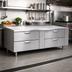Thumbnail image #2 for 64-Inch Stainless Steel Remote Refrigerated Equipment Stand with 4 Drawers