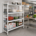 Thumbnail image #2 for Fermostock 4-Tier Perforated Starter Polymer Shelving Unit, 35W x 22D x 71H, Gray