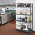 Thumbnail image #2 for Cambro Camshelving Basics Plus 4-Tier Add-On Polymer Shelving Unit, 42W x 24D x 64H, Brushed Graphite